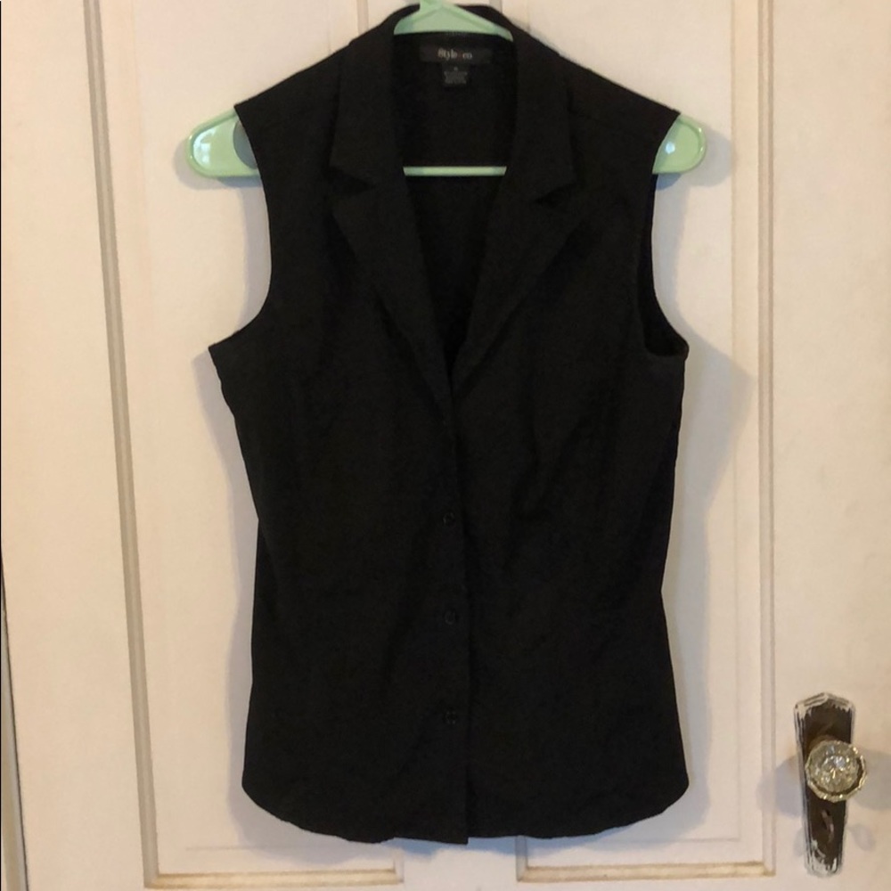 Style & co stretch button down tank